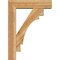 Ekena Millwork Merced Block Rough Sawn Bracket w/ Offset Brace, Western Red Cedar, 6"W x 22"D x 30"H BKT0604X22X30MRC05RWR - alternate 3